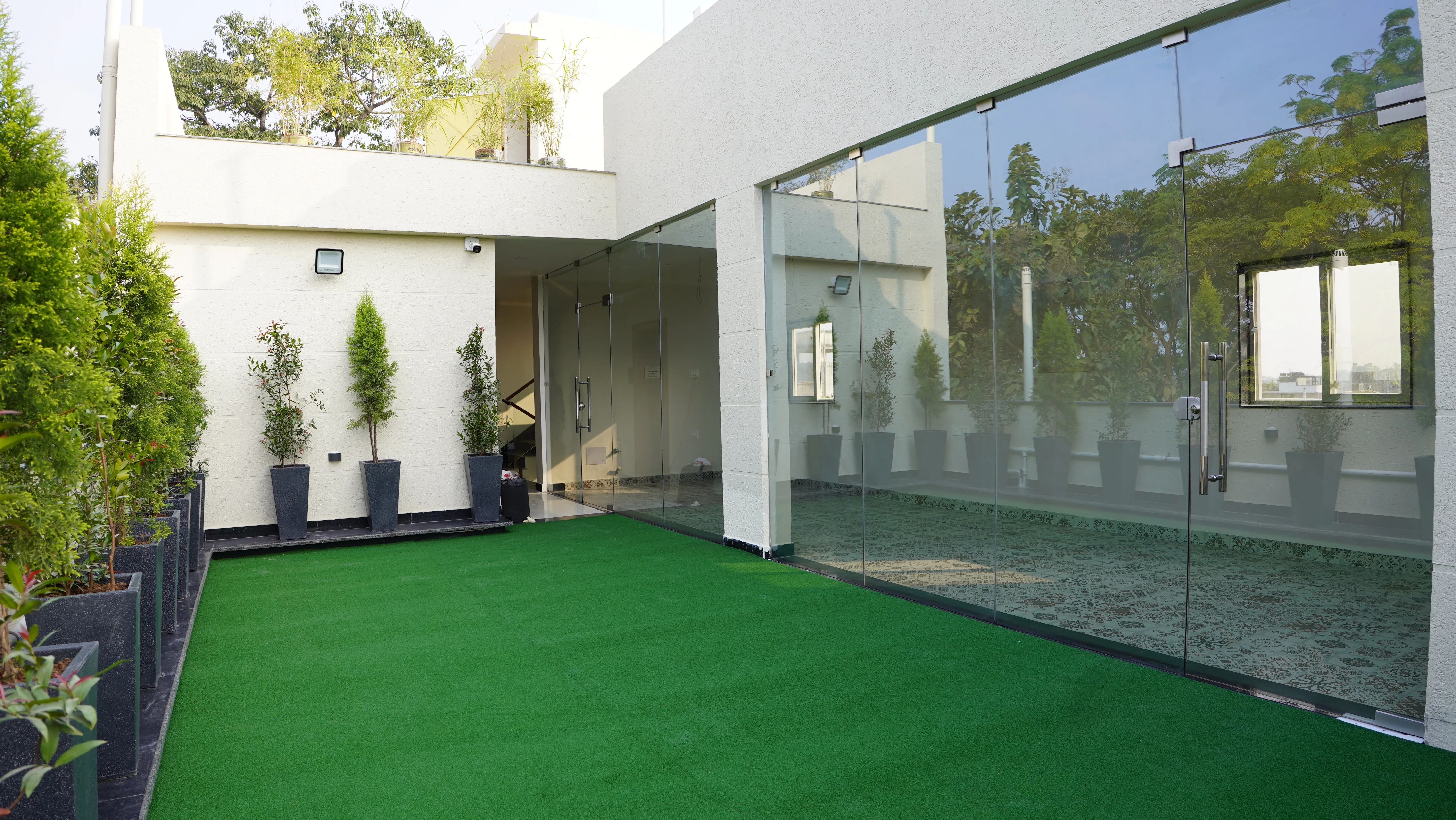 Rooftop restaurant area at ARK Hotels Ranchi