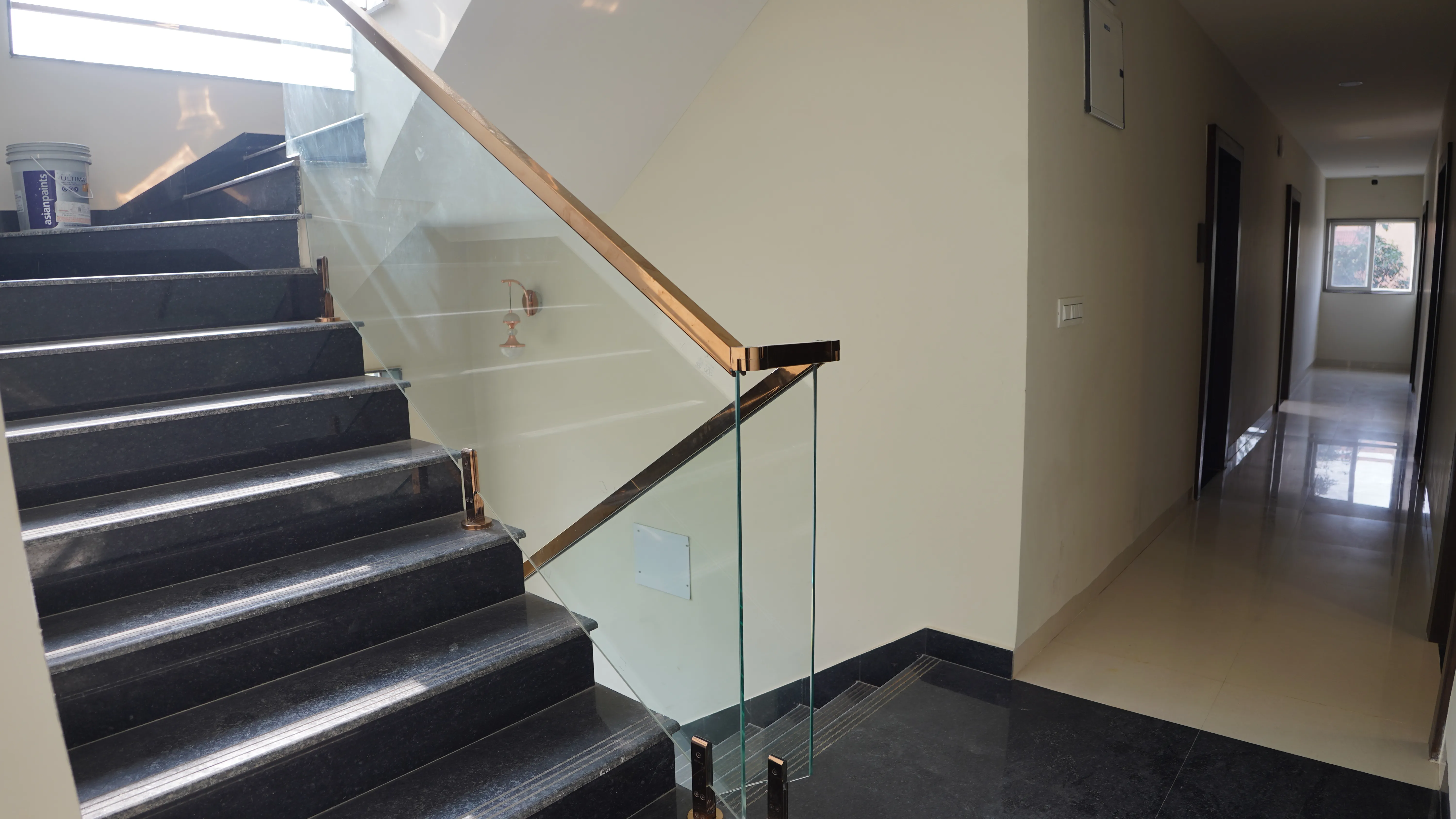 Staircase and hallway at ARK Hotels Ranchi